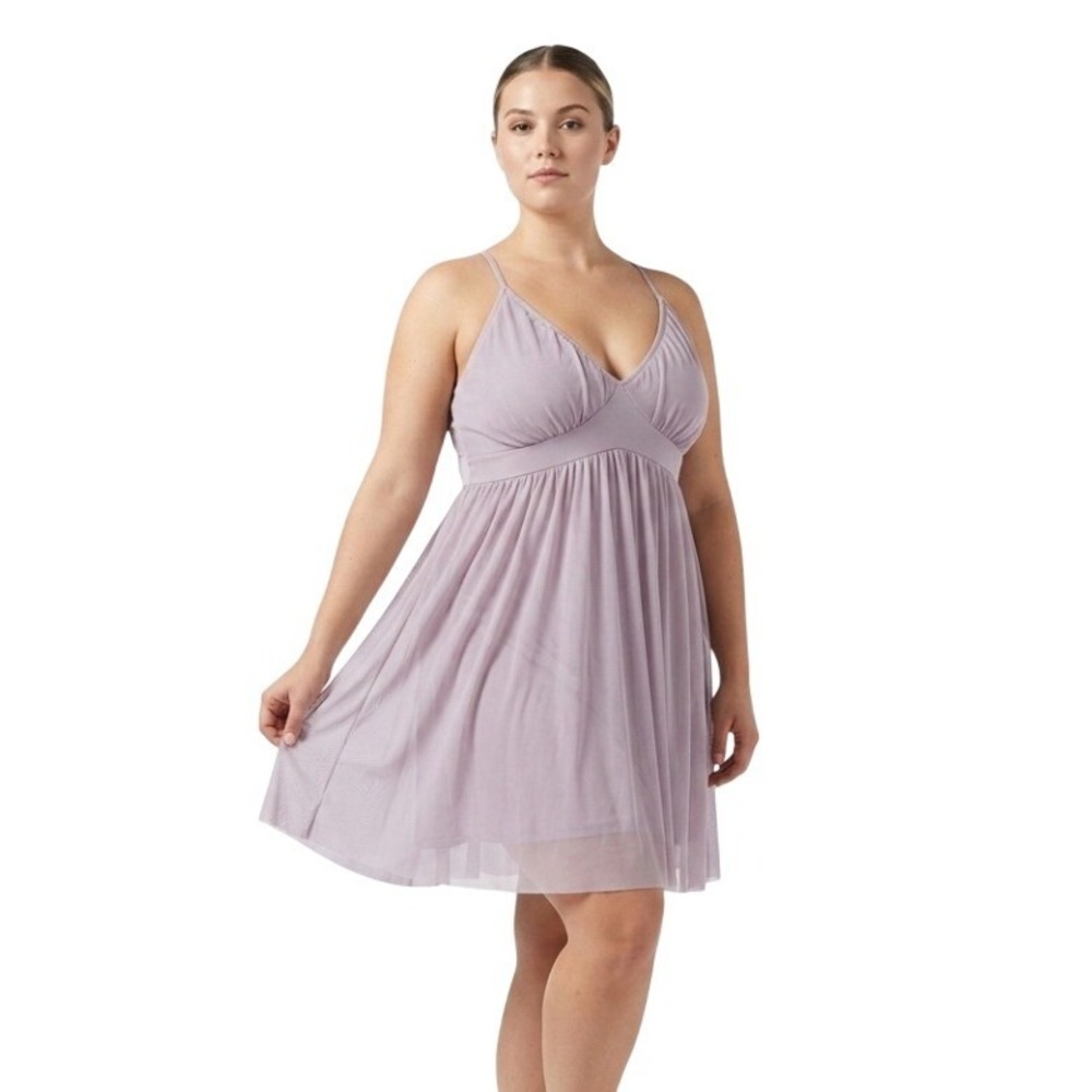 Kelle Dance Tunic Dress Adult XL Purple Lyrical Contemporary Criss Cross Back